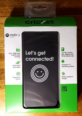 Cricket Wireless Motorola Moto G Power (2022) 64GB Prepaid Phone Dark Grove NEW • $59.87