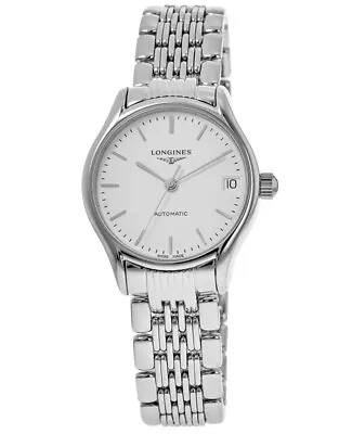 New Longines Lyre Automatic White Dial Steel Women's Watch L4.361.4.12.6 • $739