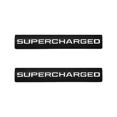 2x For Range Rover SUPERCHARGED Emblem Black&White 3D Sticker Side Fender Badge • $8.98