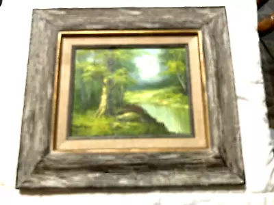 Vintage Oil On Canvas Signed I Cafieri Riverscape Landscape Framed • $47.99