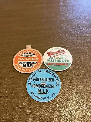 Lot Of 3 Pennsylvania Milk Caps  • $1