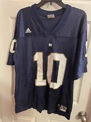 University Of Notre Dame Fighting Irish #10 Football Jersey Adidas Adult Medium • $20