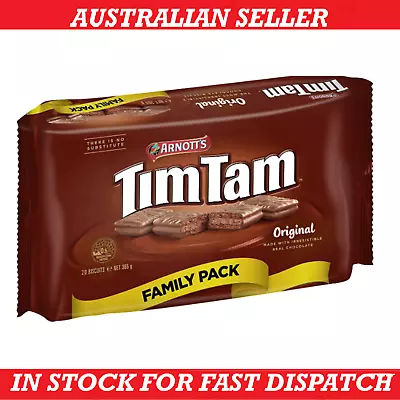 Arnotts Tim Tam Chocolate Butter Vanilla Cream Biscuits Family Pack 365g AU • $8.99