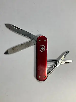 Victorinox Swiss Army Knife Companion 58mm Red Smooth  Alox Pocket Multi Tool • $15