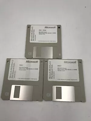 Microsoft MS-DOS 6.22 - Installer Floppy Disks - 3.5  1.44MB Plus Enhanced Tools • $24.99