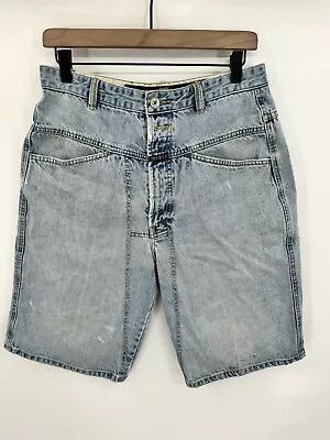 Marithe Francois Girbaud Shorts Mens 32 Blue Loose Fit Baggy 32x11 Light Wash • $28.04