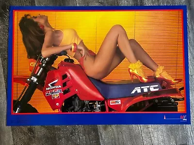 Karen Mistal HONDA 250R Motorcycle Vintage Poster Hot Girl Sexy Babe 1987 • $49