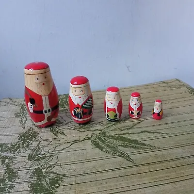 Wooden Russian Nesting Father Christmas • £25