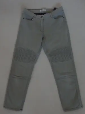 Marks & Spencer Indigo Collection Skinny Cropped Light Khaki Jeans - Size 10 • £9.99