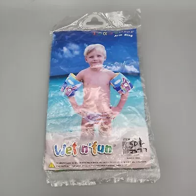 Wet N 'fun Inflatable Arm Ring Floats Vintage Pool Water Swimming Summer  • $3.99