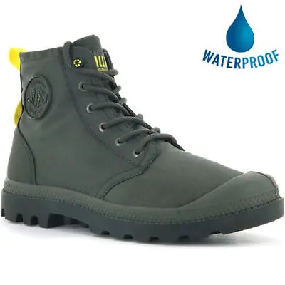 Palladium Pampa Hi Mens Waterproof Vegan Combat Ankle Boots Green Size UK 8-11 • £67.99