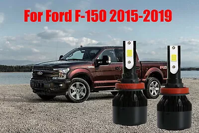 LED For F-150 2015-2019 Headlight Kit H11 6000K White CREE Bulbs Low Beam • $25.05