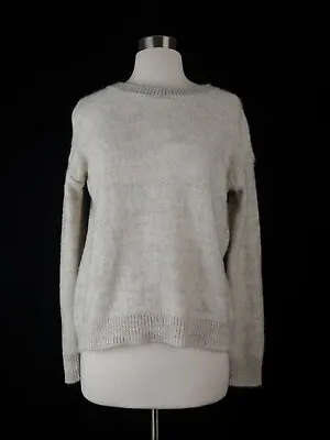 Magaschoni Small Women's Beige Mohair Wool Blend Pullover Sweater • $7.99