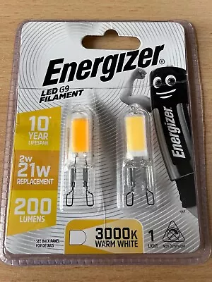 Energizer G9 LED Bulb Warm White (X 2 Bulbs) • £0.99