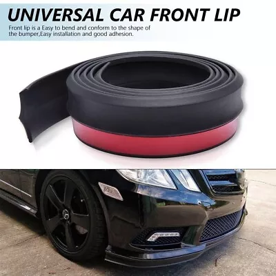 Car Universal Front Bumper Lip Splitter Body Side Spoiler Protector Rubber 2.5M • $12.49