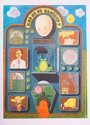 Film Poster Who Is In Egg 1975 Graphic Design 70s Cinema Art Illustrated Large • £132