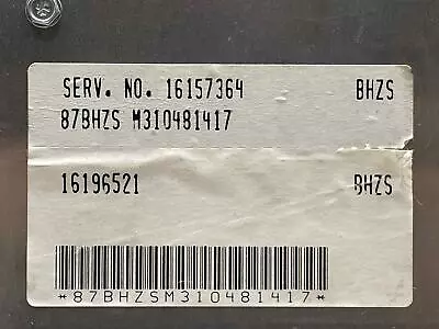 1994 Chevy Corvette 5.7l Body Control Module Computer Bcm Oem Unit 16196521 94 • $153.99