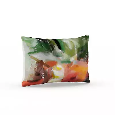 Mid Century Palmhouse Watercolor Oblong Decorative Throw Pillow 14x20  • $17.28