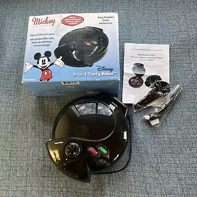 Disney’s 5 In 1 Tasty Baker Waffle Maker Pancake Mickey Pluto Minnie Donald Etc • $19.95