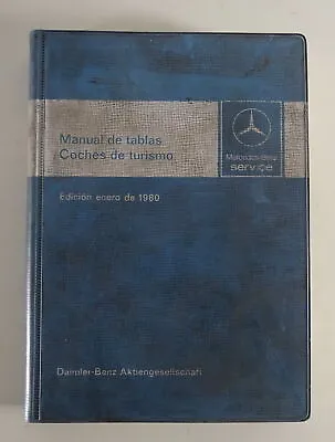 Manual De Tables Mercedes Benz Tipo W123 W116 R107 Sl C107 SLC From 01/1980 • $95.76