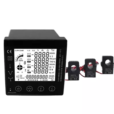 Smart Multi Function 3 Phase Power Panel Energy Meter With Current Transformer • $115