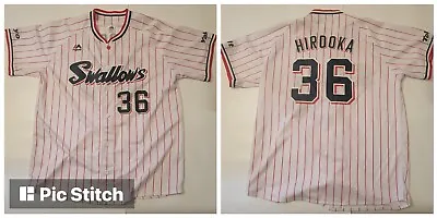 Tokyo Yakult Swallows Taishi Hirooka #36 Baseball Jersey Japan Free Size OSFM • $149.99