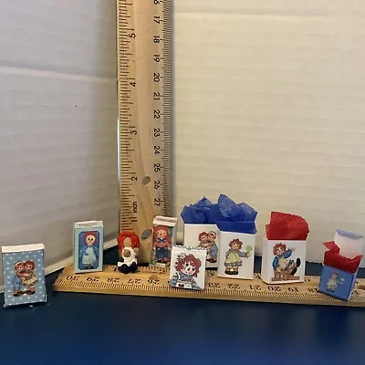 $2.99 • Buy Miniature Dollhouse 1:12 Raggedy Ann & Andy Toy Box Bag Handmade Ann