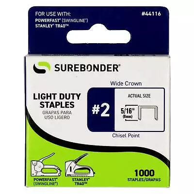 #2 Light Duty Wide Crown Staples - 5/16   - 1000 Ct. • $10.99