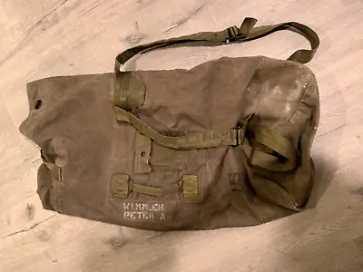 Vintage US Navy Canvas Bag Military Backpack Pack Army Green Peter Wimmler • $67.99