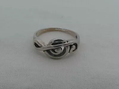 Estate Sterling Silver Size 6 Musical Note Ring WN-12 • $19.99