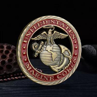 Challenge Coin Collectible Medal USA Marine Corps Commemorative Military Bronze • $0.99