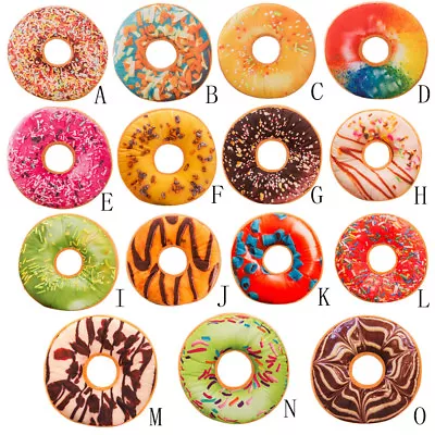$15.31 • Buy Cute Plush Pillow Cover Seat Cover Sweet Donut Foods Cushion Cover Case Toys ☀
