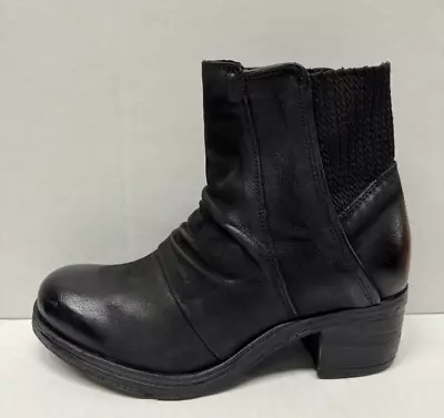 Miz Mooz  Leather Ankle  Bootie  Side Zip Black  37eu / 7us New # P-23 • $47.50