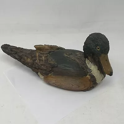 Vintage Duck Decoy Figurine Ganz Rustic Shelf Painted Lodge Decor Mallard 12” • $11