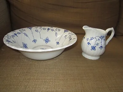 MINT Myott Finlandia Fine Staffordshire Serving Bowl + Creamer Pitcher  England • $10