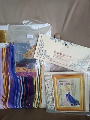 Lavender & Lace Celtic Spring Cross Stitch Kit Pattern & Materials Pack NEW • £59