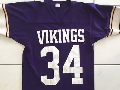 Vtg Minnesota VIKINGS #34 Football Jersey By Rawlings Walker Sendejo Young *READ • $22