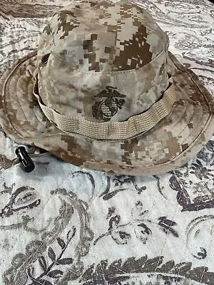 U.S. Marine Corps Military Issue Desert Marpat Boonie Field Cover Hat Cap Small • $18.99