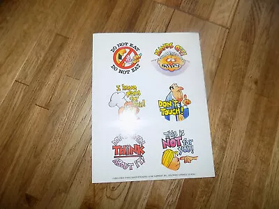 Vintage Hands Off Don't Touch Current Food Saver Stickers Sheet 1987 • $9.99