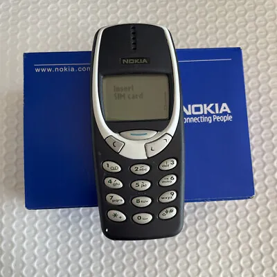 Nokia 3310 Navy Blue Unlocked 2G GSM 900/1800 Mobile Phone (with Snake II Game) • $23