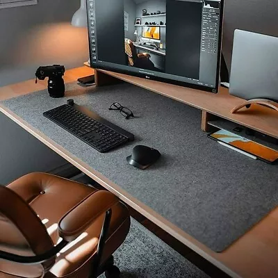 $26.99 • Buy Desk Mat,90×40CM Large Felt Desk Pad, Extra Large Mouse Pad Keyboard Mat AU