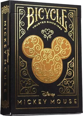 NEW SEALED Bicycle Disney Mickey Mouse Inspired Black And Gold Playing Cards! • $11.98