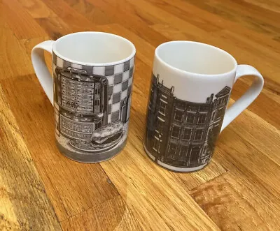 222 Fifth Slice Of Life Mug Cup LOT OF 2 Malt Shoppe Brownstones • $35.99