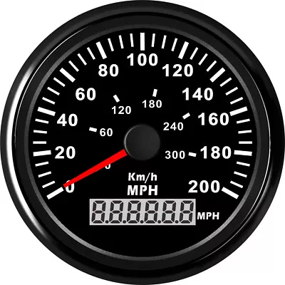 85mm GPS Black Speedometer 200MPH 300KPH For Car Truck Boat Motorcycle USA STOCK • $71.20