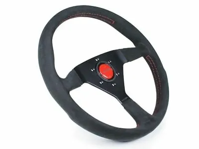 Momo MonteCarlo Alcantara Steering Wheel 320mm Black/Red Stitching MCL32AL3B • $205