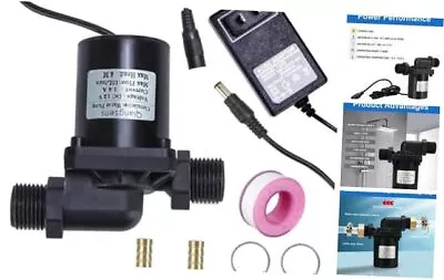 DC 12V Solar Water Heater Circulating Pump With DC Power Adapter High  • $39.63