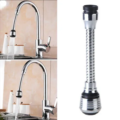 Flexible Swivel Hose Water Tap Sink Faucet Filter Extension Nozzle Sprayer 360° • £5.51