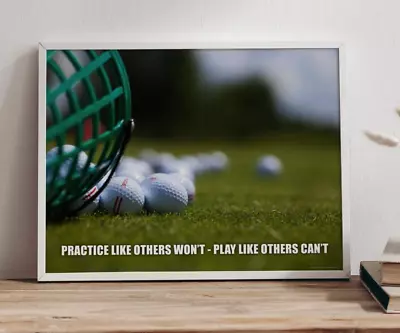 Golfing Motivational Poster Print Golf Range Balls Office Lessons Wall Art Decor • $9.95