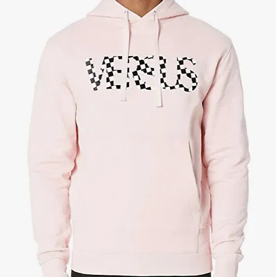 Versace Versus Checkerboard Versus Logo Hoodie Rosa Size M Authentic MSRP $395 • $59.87