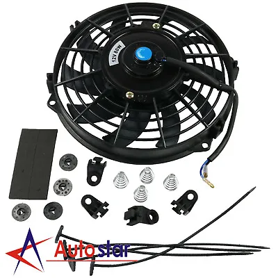 Universal 9  Inch 12V Slim Fan Push Pull Electric Radiator Cooling Fan Mount Kit • $25.97